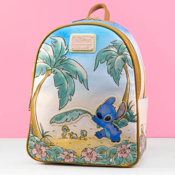 Loungefly x Disney Stitch with Ducklings Mini Backpack