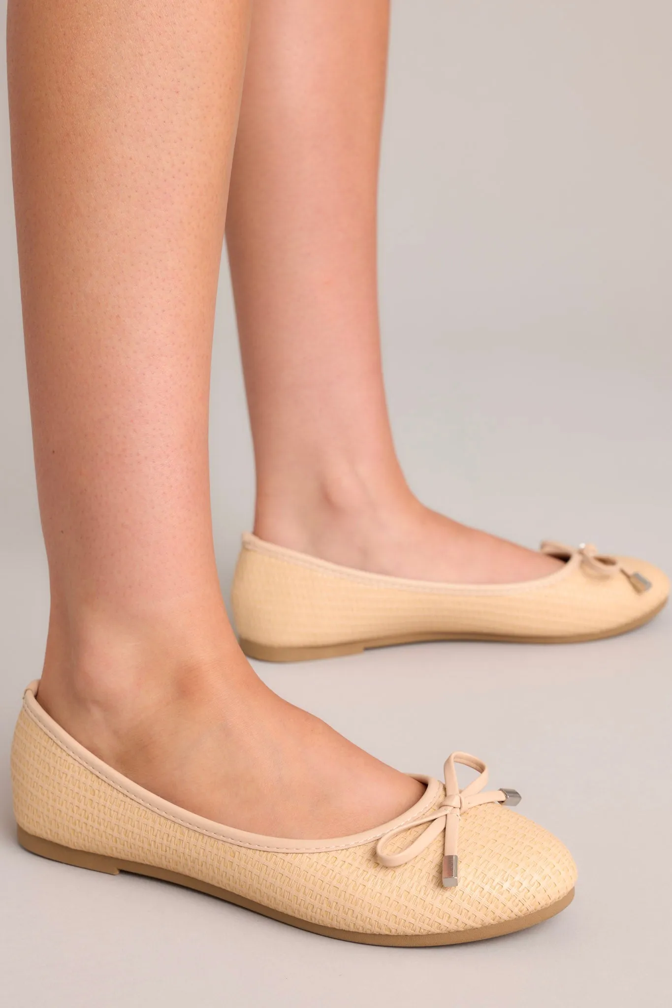 Love And Laughter Beige Ballet Flats