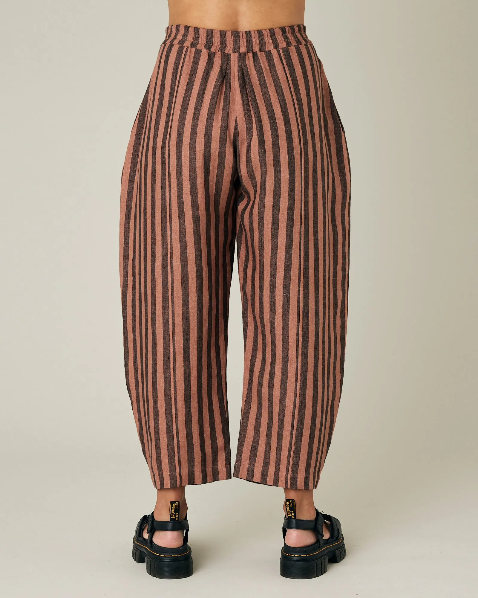 Mabel Biscuit Stripe Linen Trousers