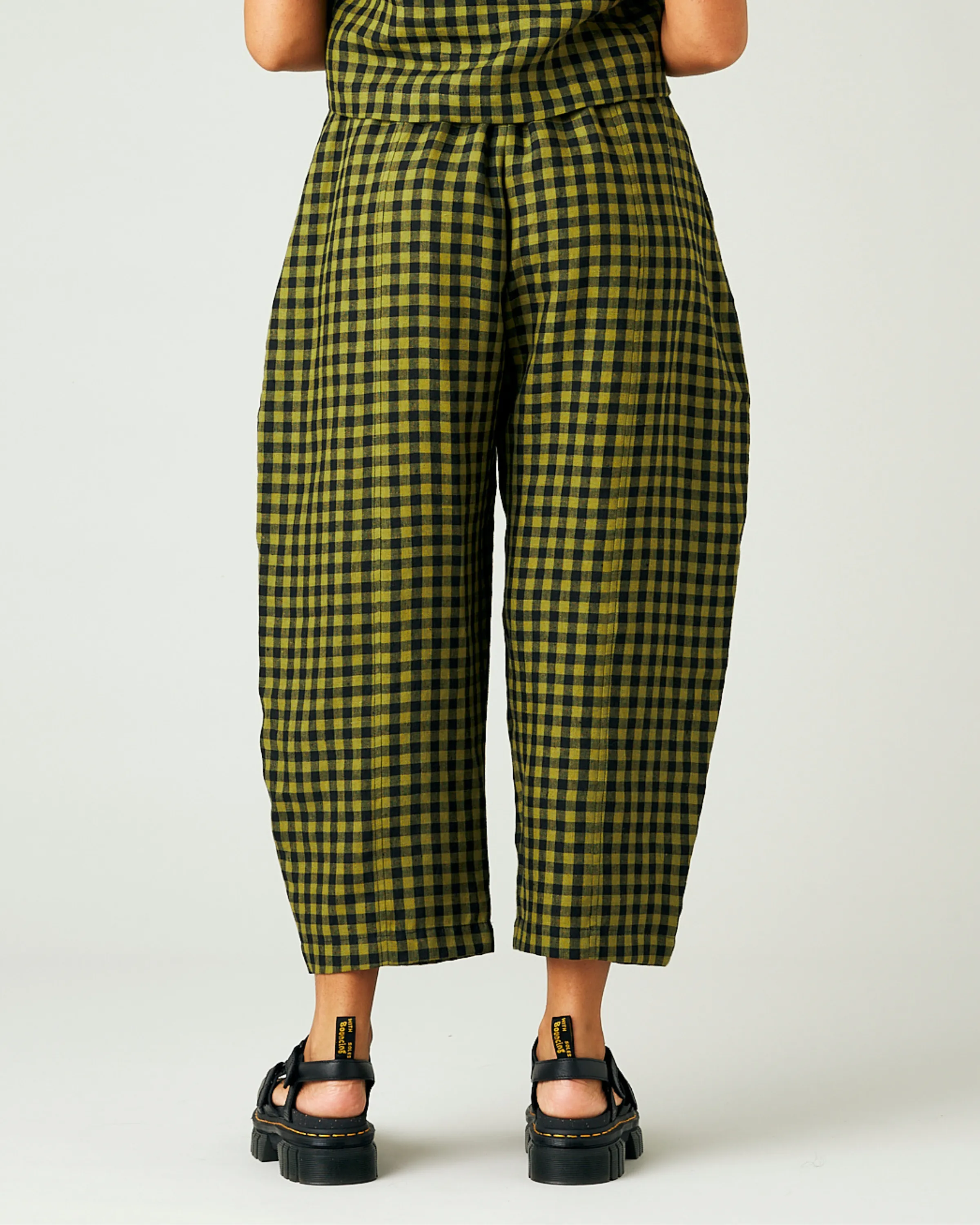 Mabel Green Gingham Linen Trousers