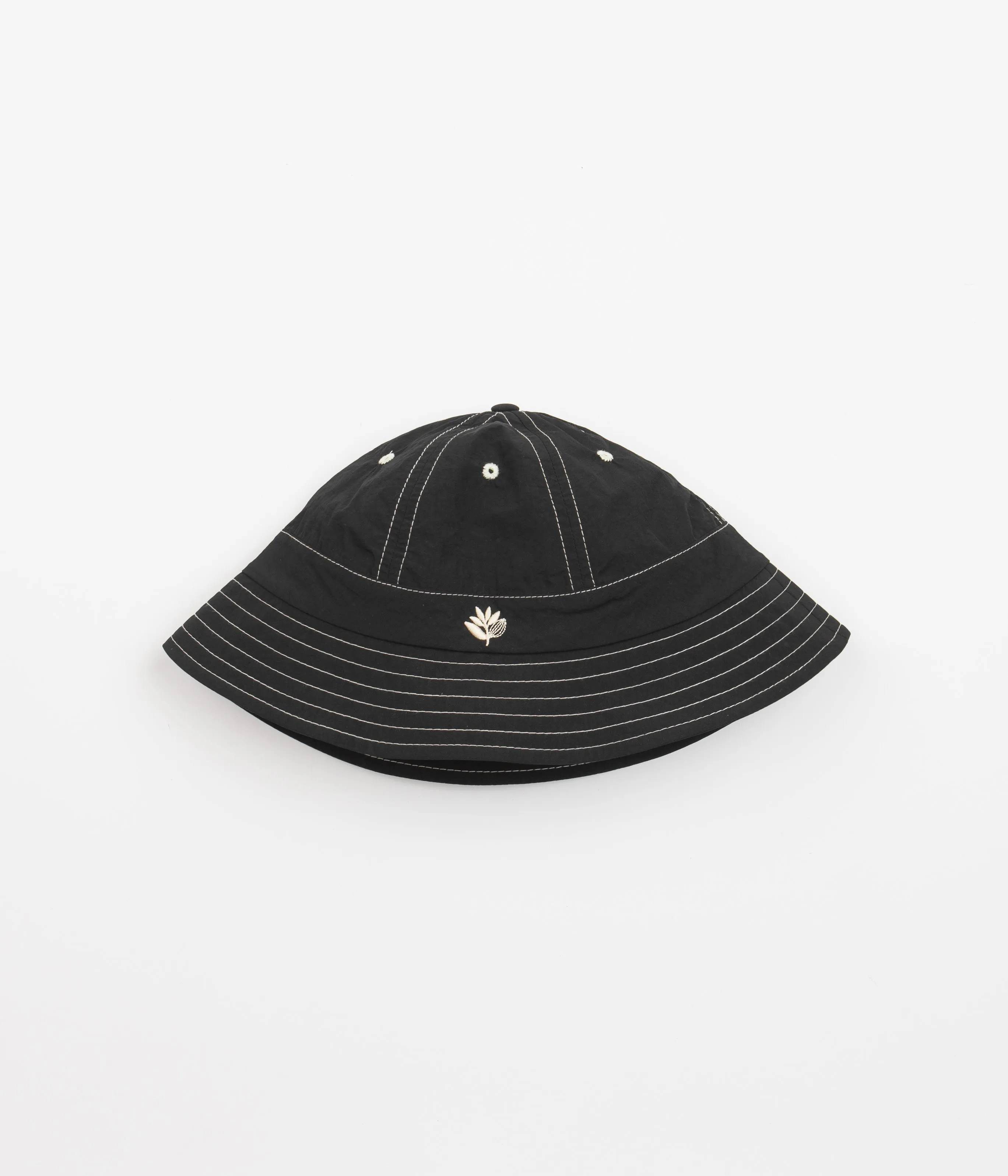 Magenta Stitch Bucket Hat - Black