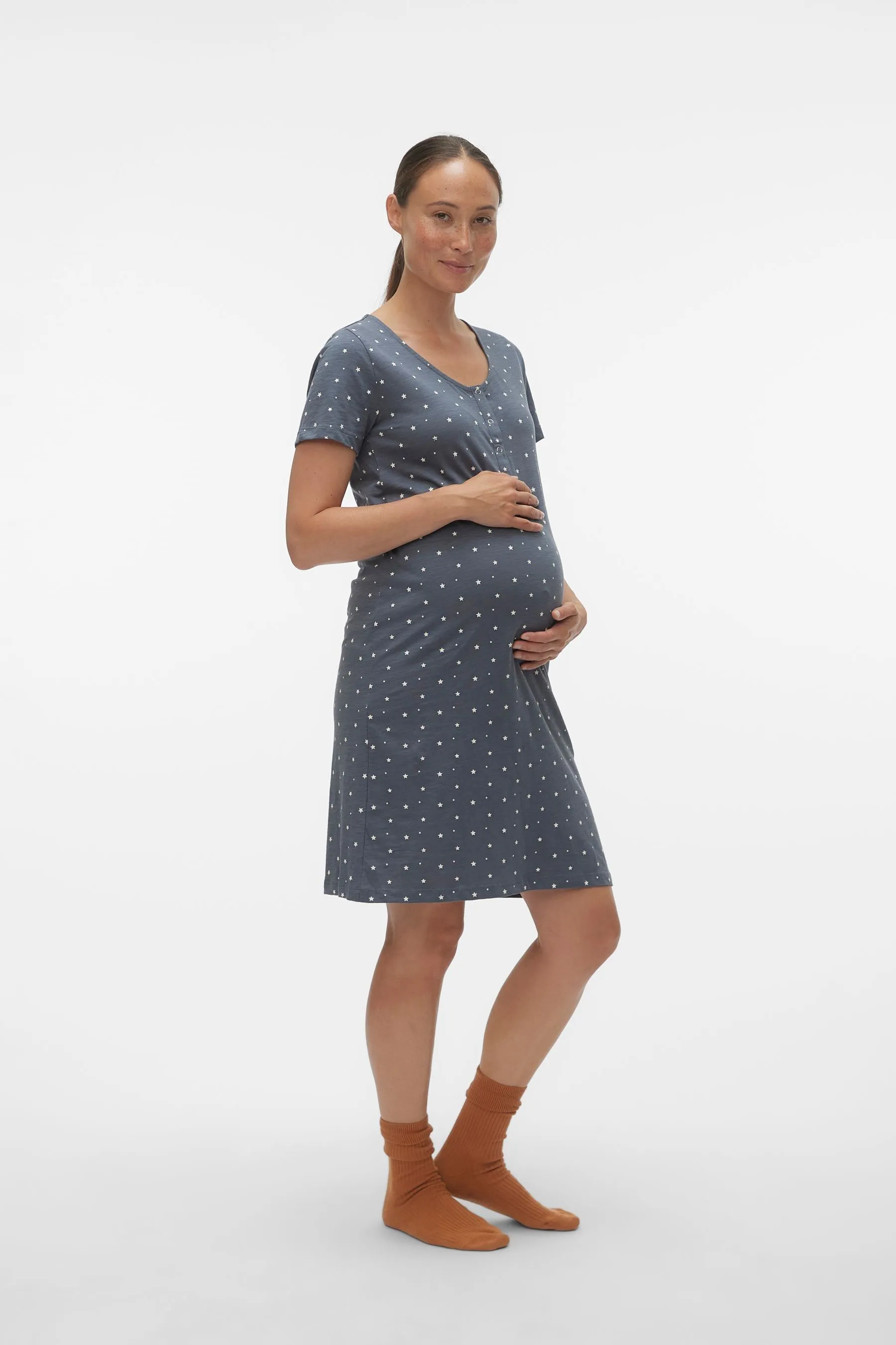 Mamalicious Grey Maternity And Nursing Nightie