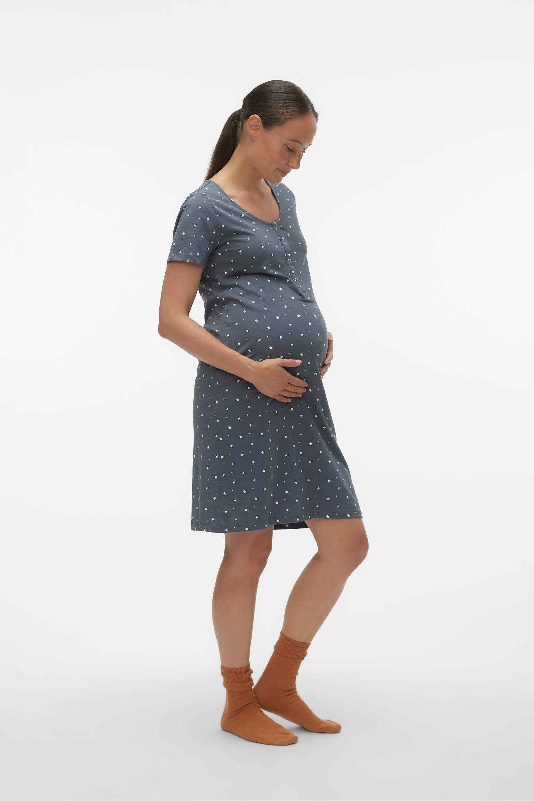 Mamalicious Grey Maternity And Nursing Nightie