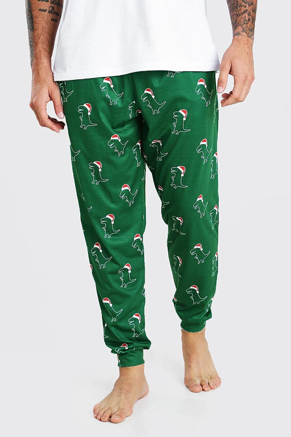 MAN Novelty Dinosaur Christmas Lounge Joggers