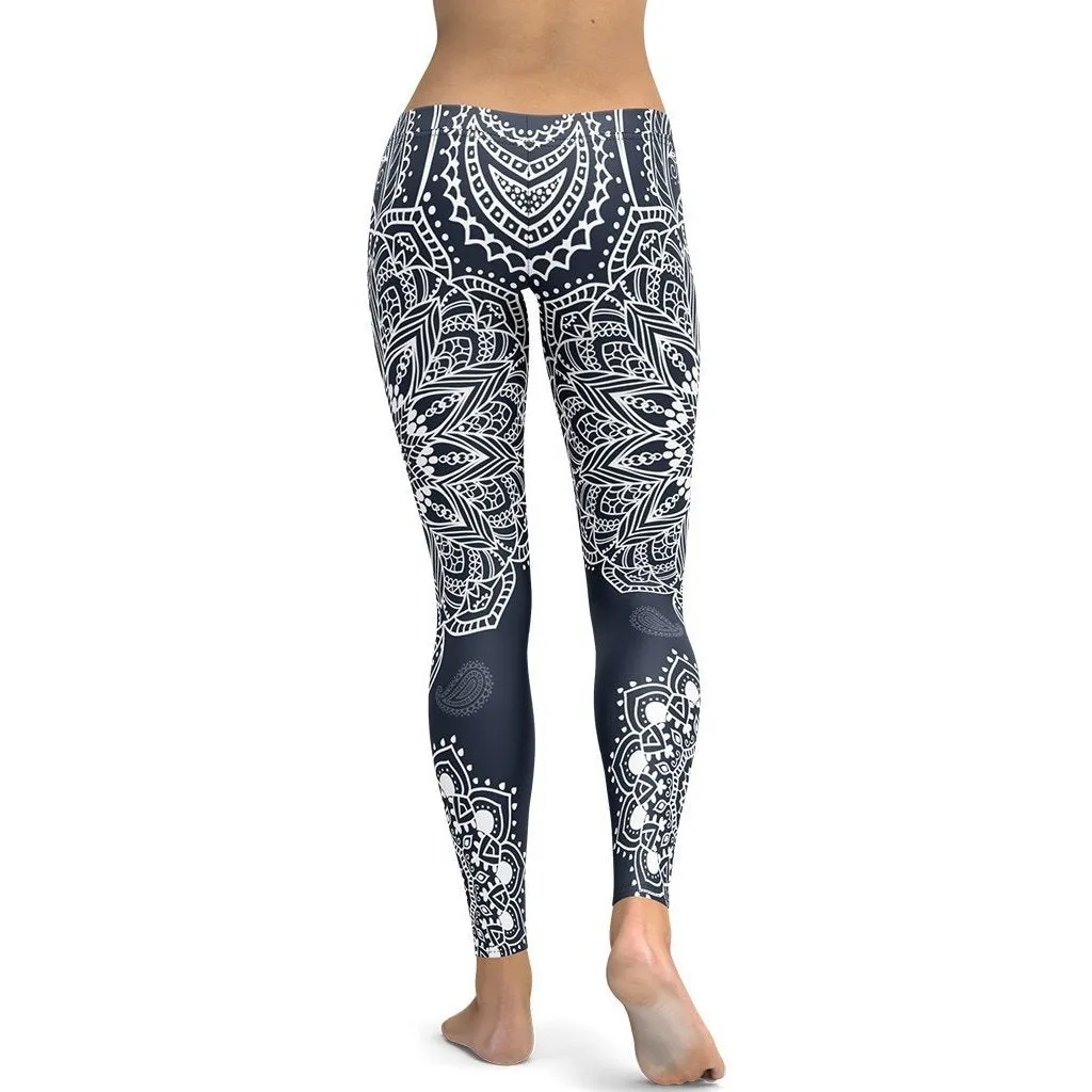 Mantra Leggings Navy Blue