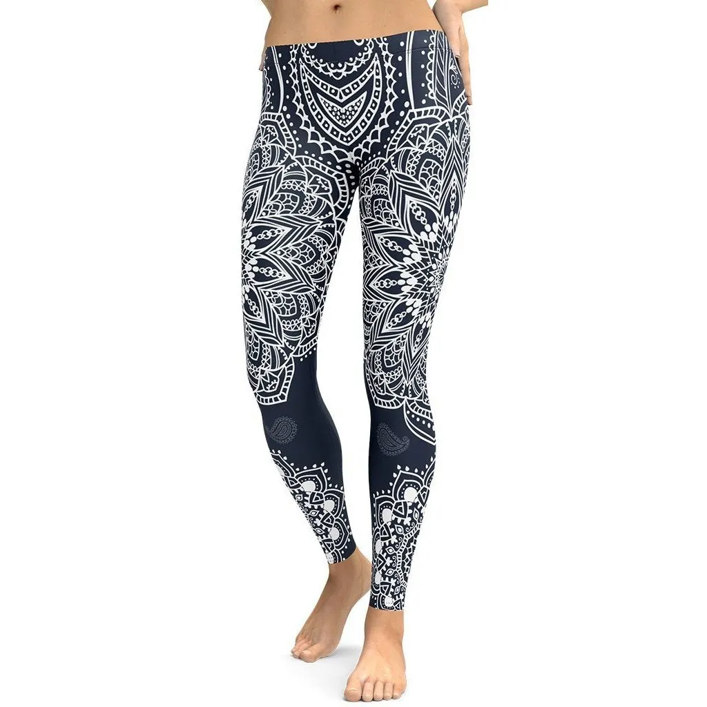 Mantra Leggings Navy Blue