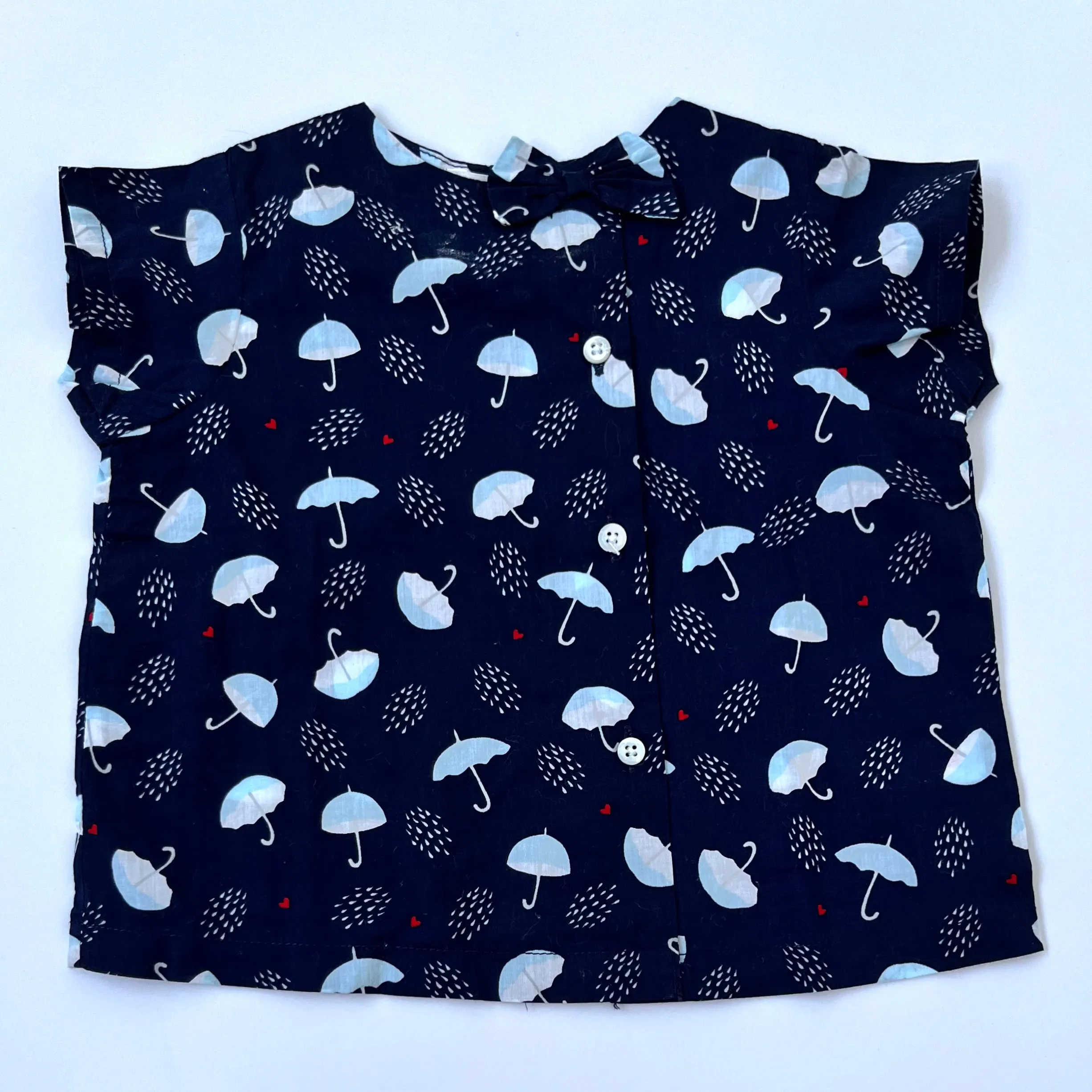 Marie-Chantal Umbrella Print Summer Blouse: 6 Months