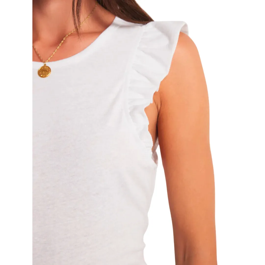 MARIELLE FLUTTER TANK WHITE