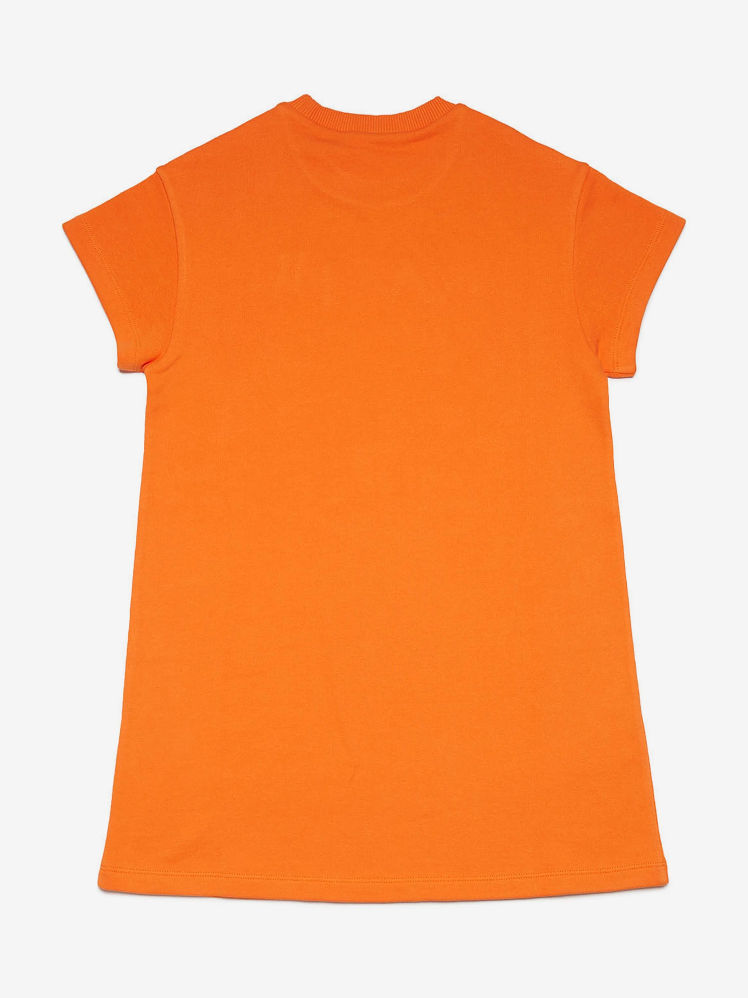 MARNI Girls Fleece Logo Dress in Orange