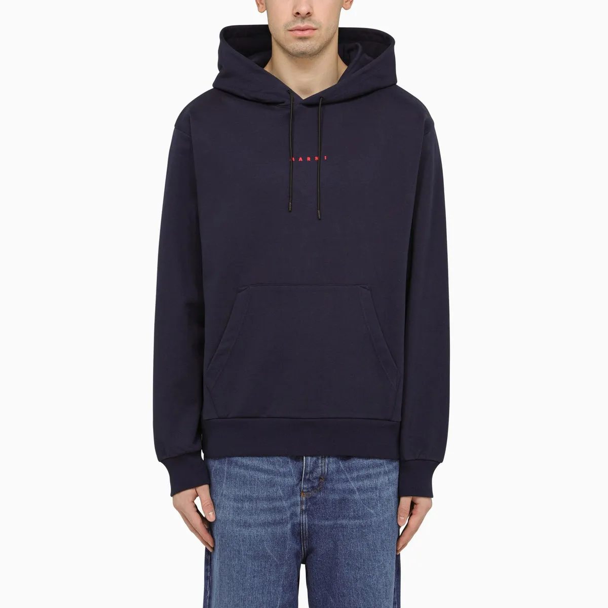 Marni    Marni Blue Hoodie With Logo On Chest