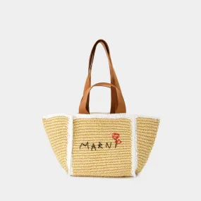 Marni  Sillo Small Shoulder Bag - Marni - Synthetic - Beige