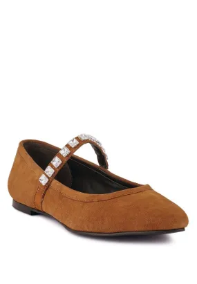 MaryJane  -  Fine Suede Ballet Flats For Women