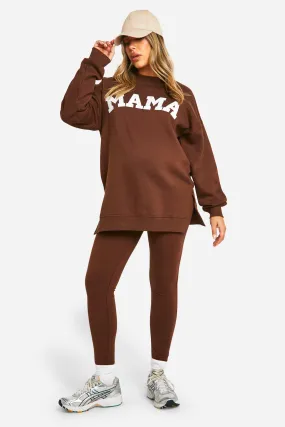 Maternity Mama Applique Sweatshirt And Legging Set