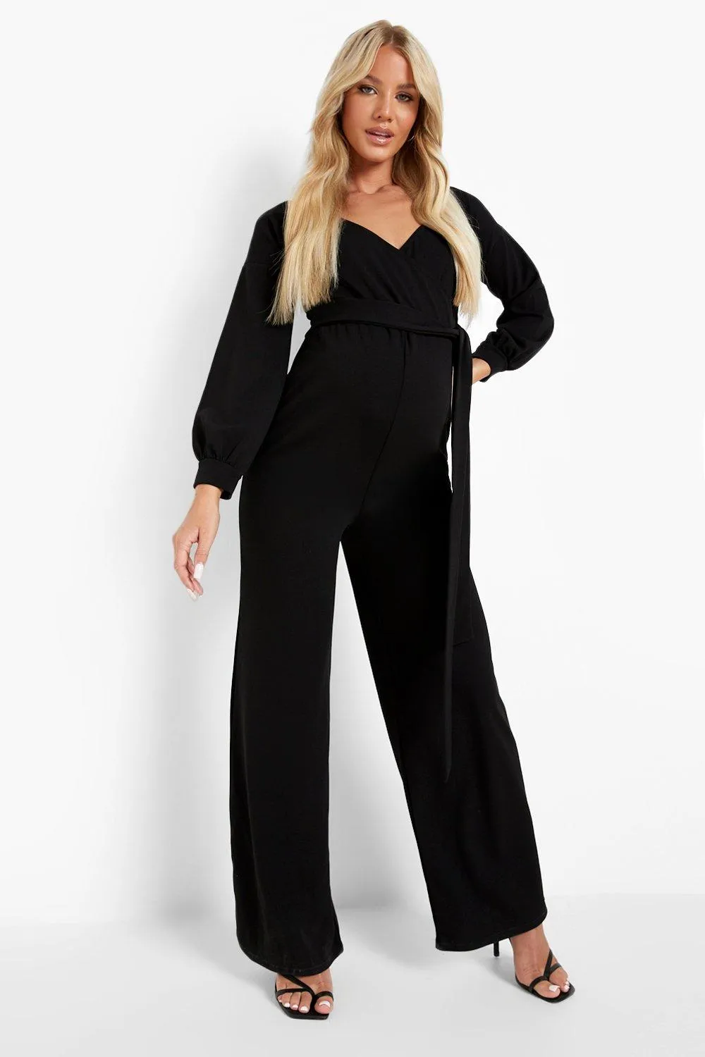 Maternity Off The Shoulder Wide Leg Jumpsuit