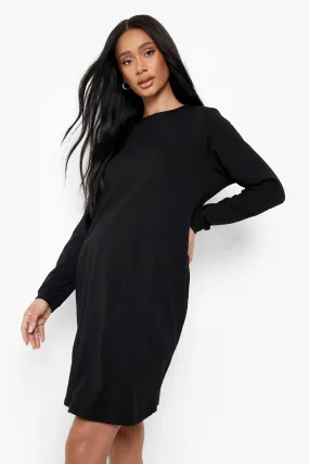 Maternity Oversized Long Sleeve T-shirt Dress