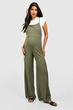 Maternity Rib Overall Jumpsuit