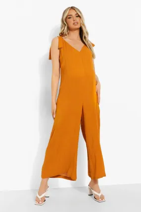 Maternity Slouchy Tie Strap Jumpsuit