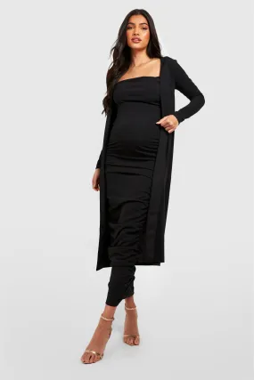 Maternity Strappy Dress And Duster Set