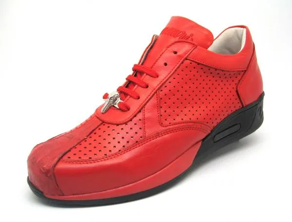 Mauri Cherry M770 Nappa & Crocodile Sneakers Red (Special Order)