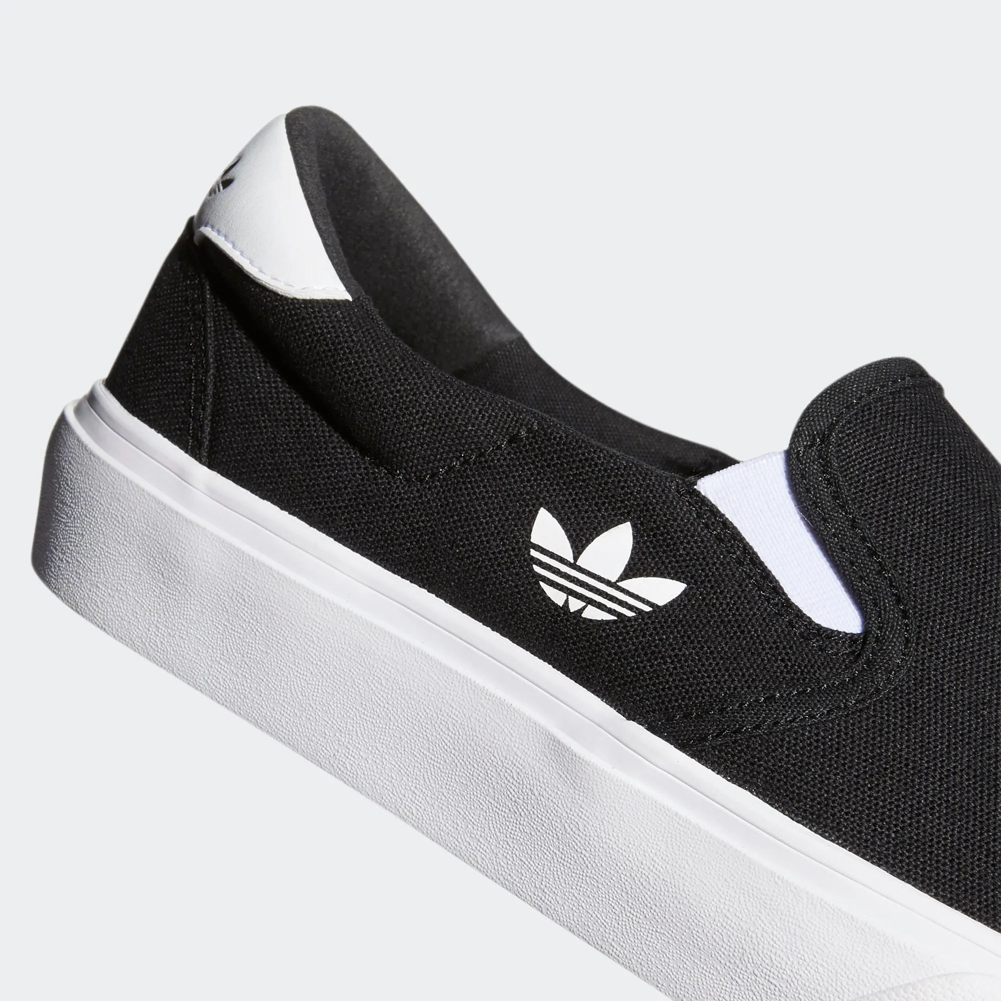 Men's adidas Originals Court Rallye Slip Shoes Black White