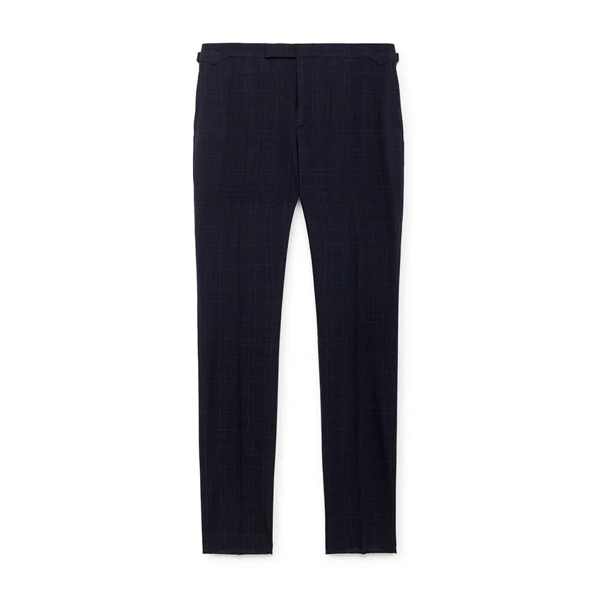 Men's Hackett, Navy Check Seersucker Trousers