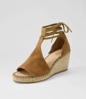 MIDAS Gogae Light Choc Natural Rope Suede Sandals