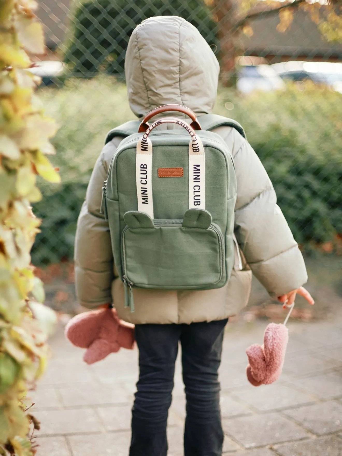 Mini Club Backpack in Canvas, by CHILDHOME - white