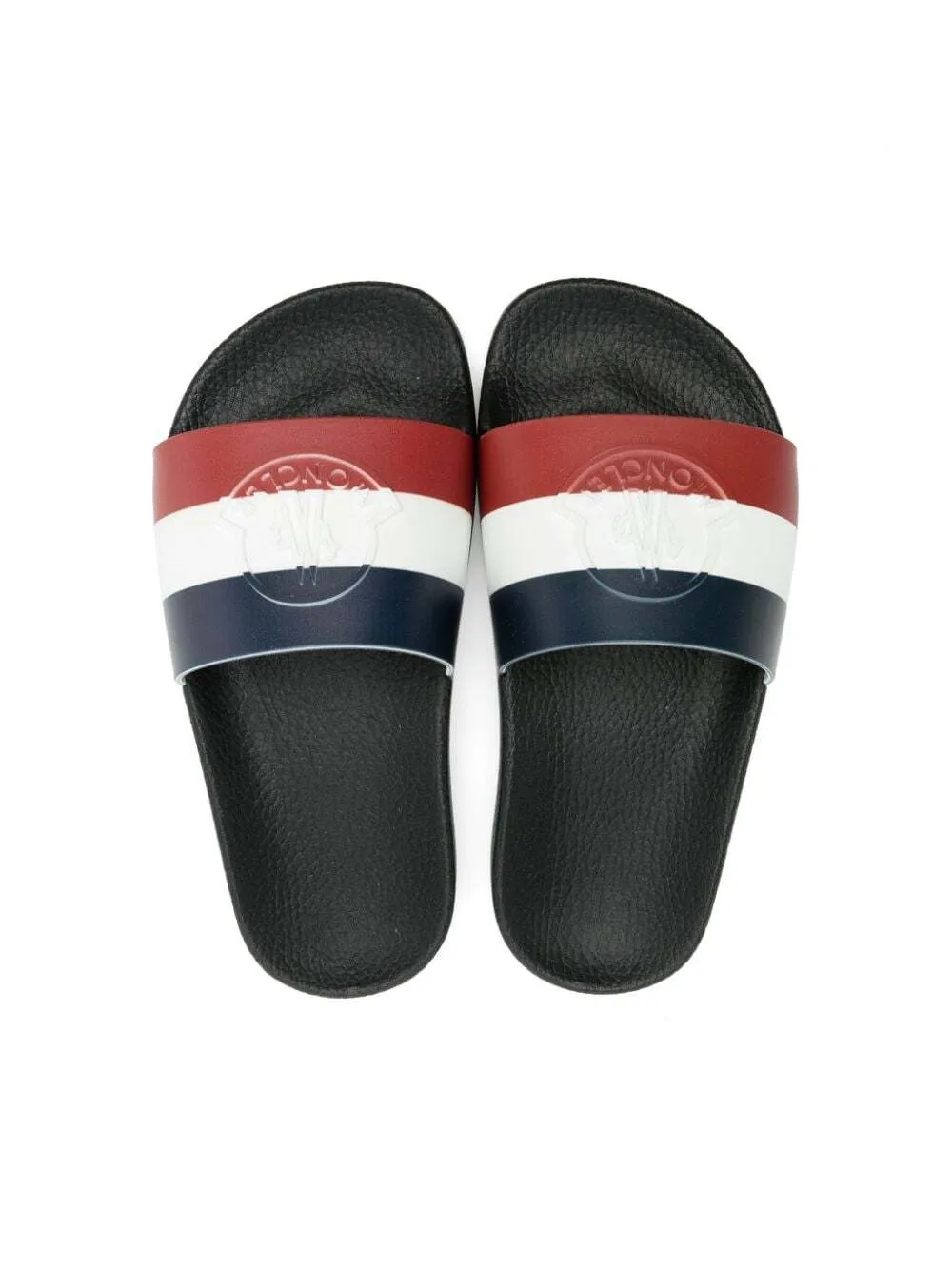 Moncler Enfant logo-embossed open-toe sandals - Black