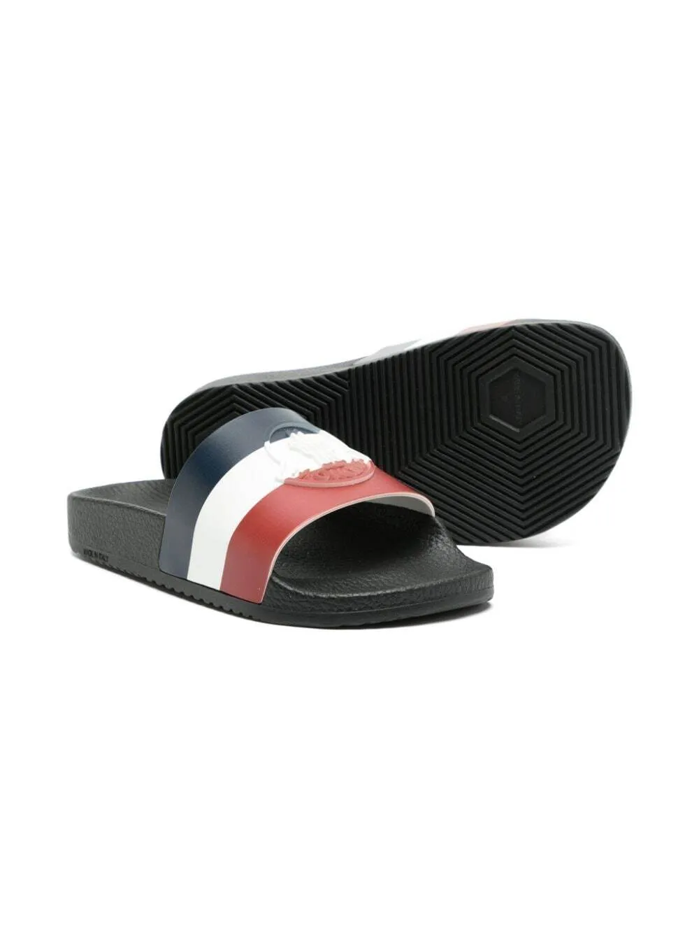 Moncler Enfant logo-embossed open-toe sandals - Black