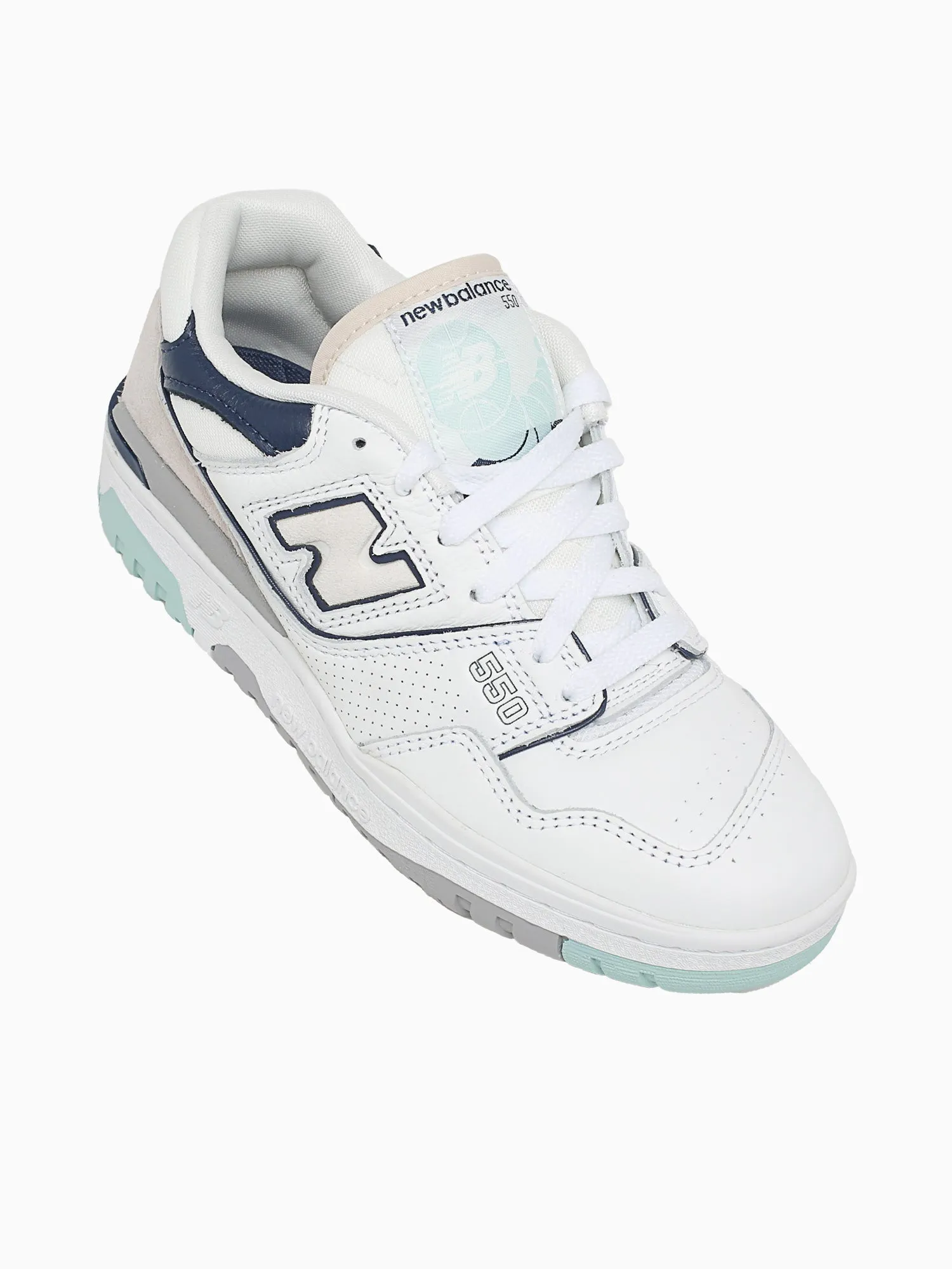 New Balance 550 White Mint leather