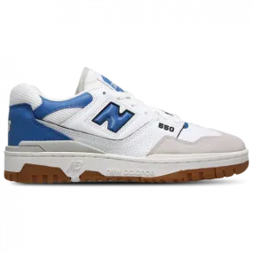 New Balance Men's 550 in White/Blue/Grey Leather