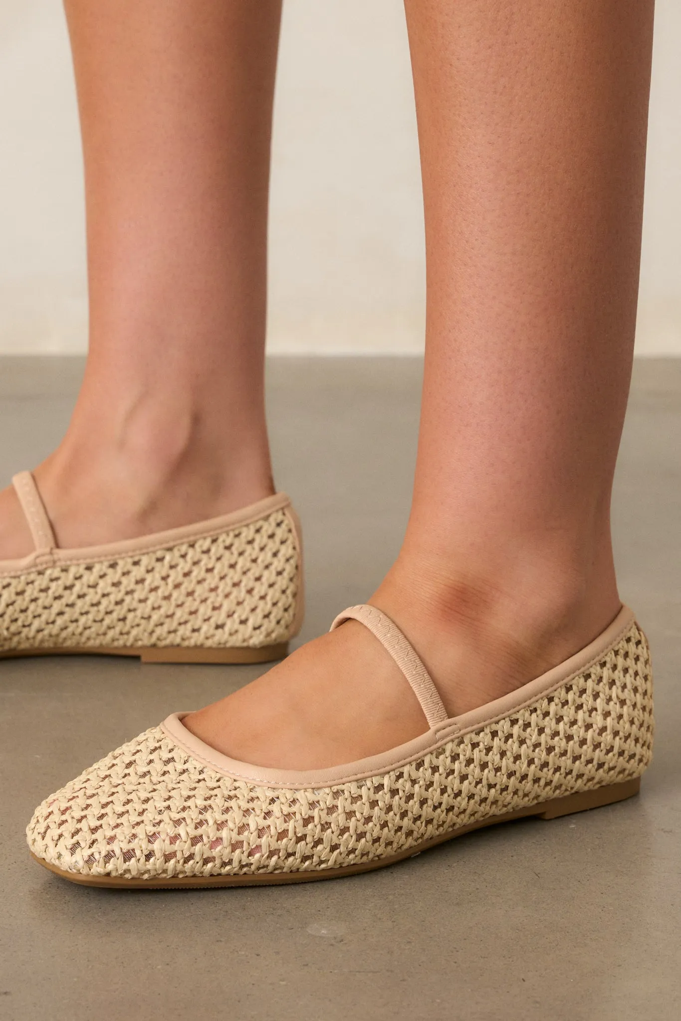 Oblivion’s Embrace Natural Woven Flats