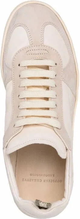 Officine Creative Kadett panelled sneakers Neutrals