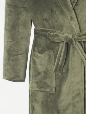 Olive Fleece Dressing Gown | Men | George at ASDA