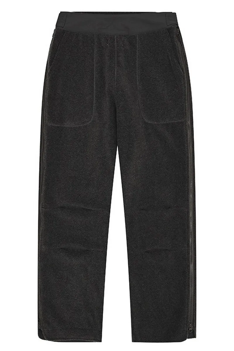 OO Fleece Zipper Loose Trousers