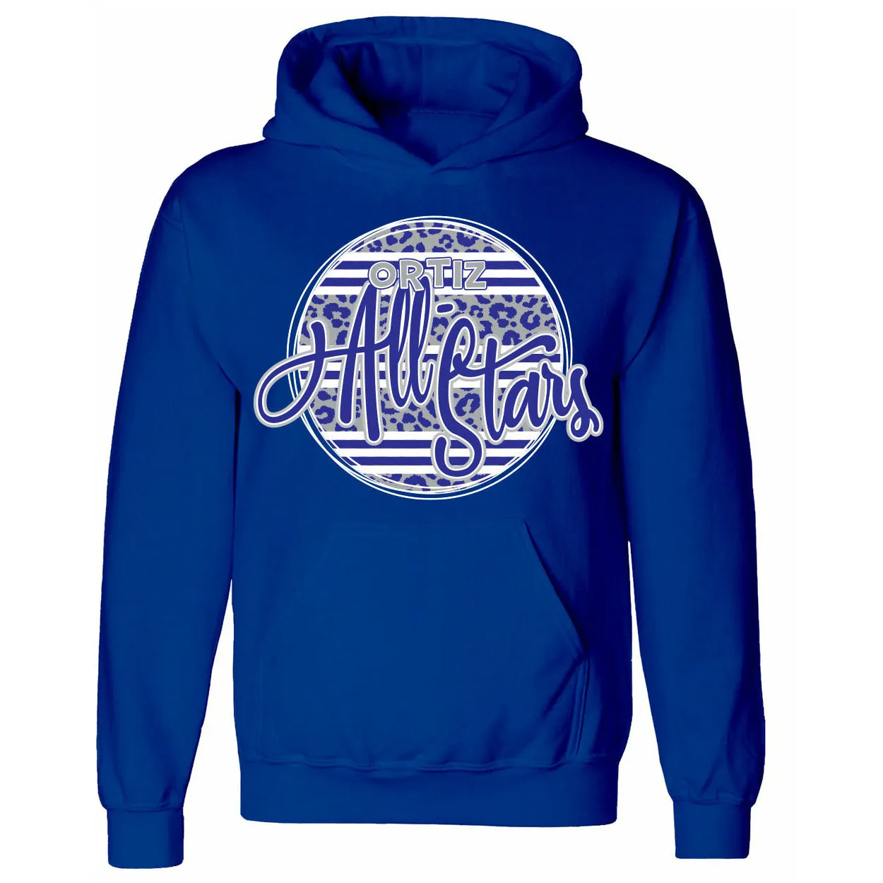 Ortiz All-Stars - Animal Print Stripe Circle Hoodie