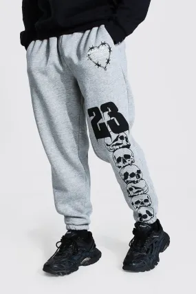 Oversized Man Official Skull Joggers