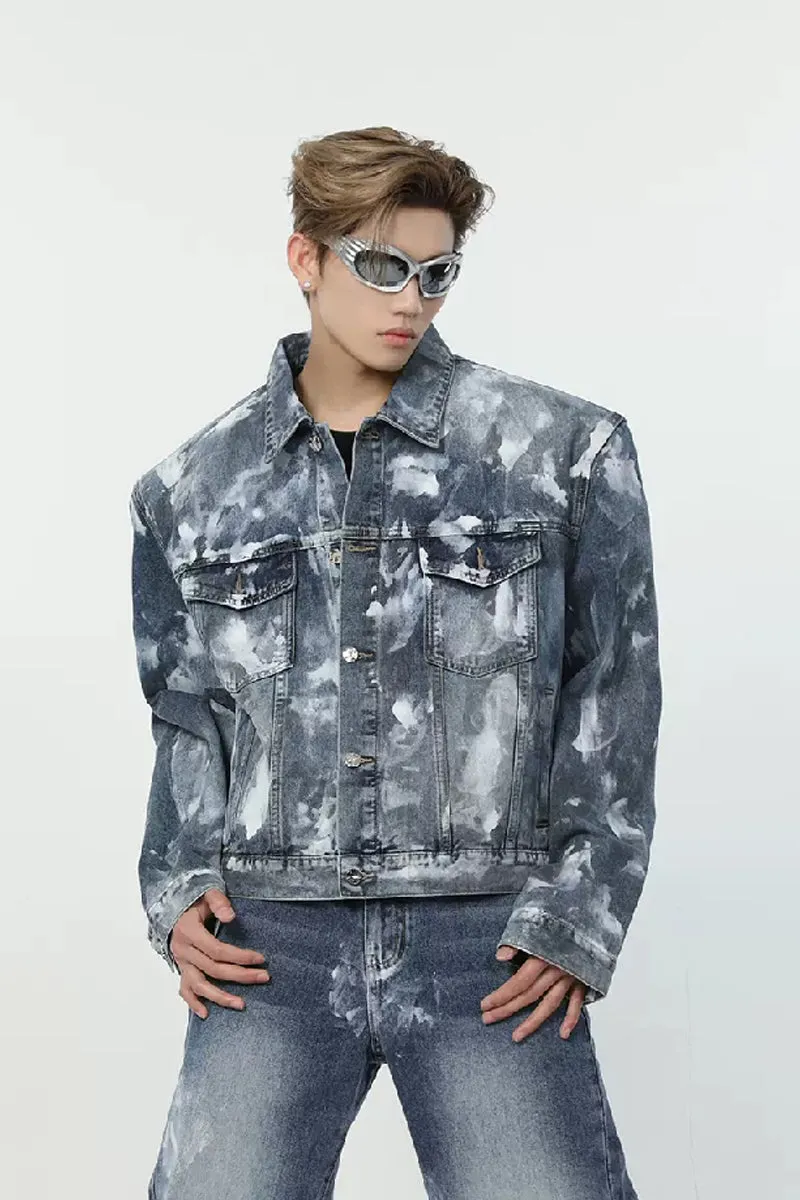 Painted Washed Denim Jacket