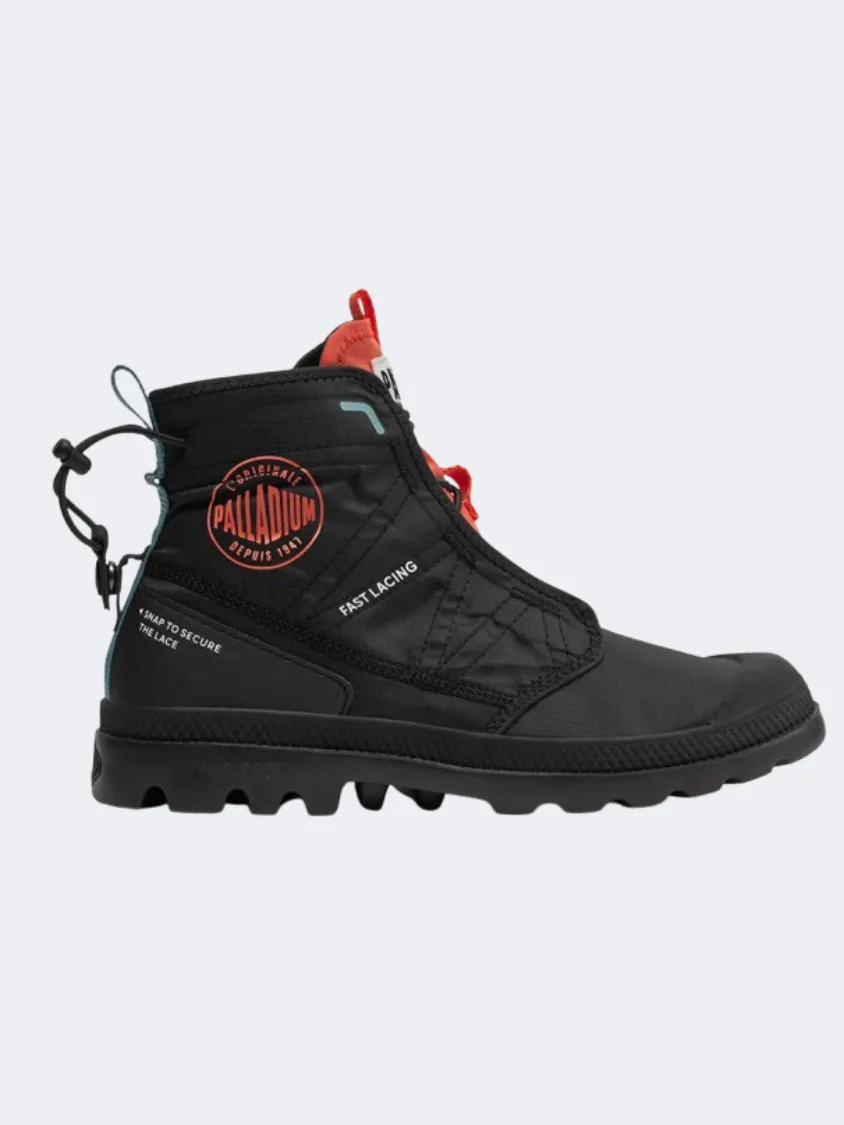 Palladium Pampa Travel Lite Men Lifestyle Shoes Black/Orange