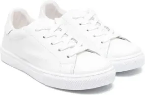 Paolo Pecora Kids lace-up faux-leather sneakers White