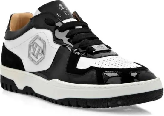 Philipp Plein panelled leather sneakers Black