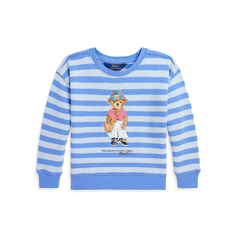 Polo Ralph Lauren Little Girl's Polo Bear French Terry Sweatshirt