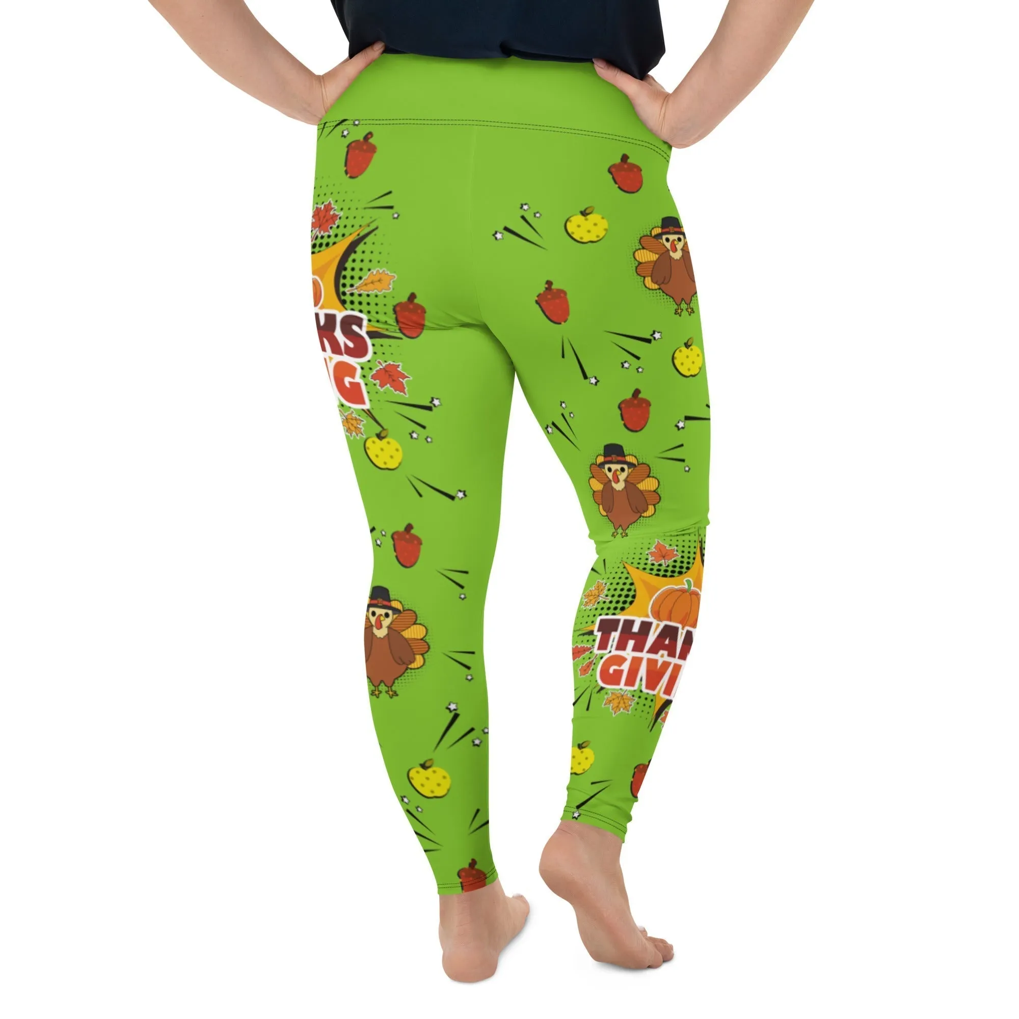 Pop Art Thanksgiving Plus Size Leggings