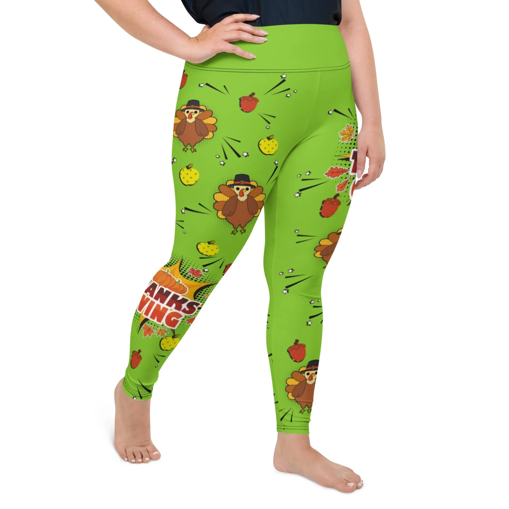 Pop Art Thanksgiving Plus Size Leggings