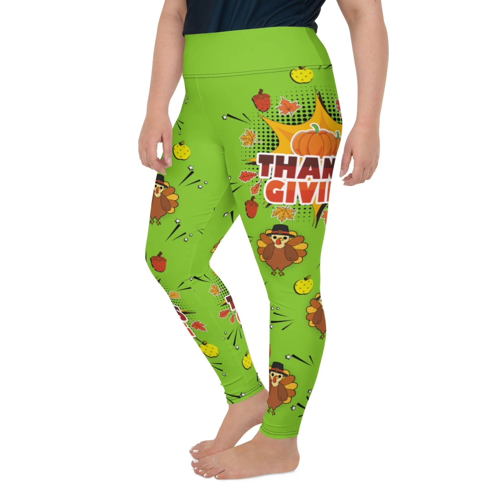 Pop Art Thanksgiving Plus Size Leggings