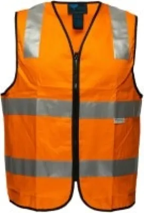 PRIME MOVER - Vest - Zip - Reversible Taped - MW338 - Orange - S - MW338ORRS