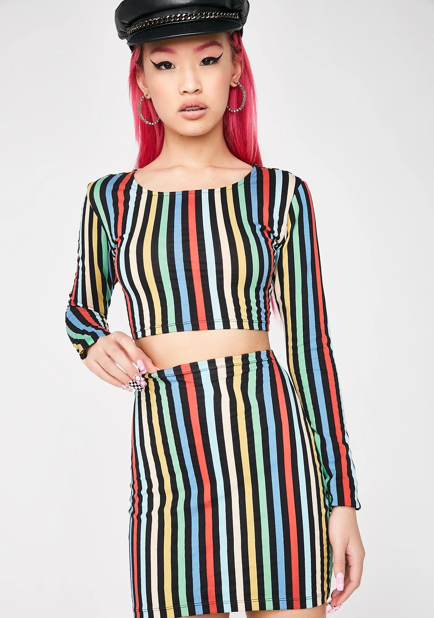 Rainbow Stripe Kimmy Skirt-