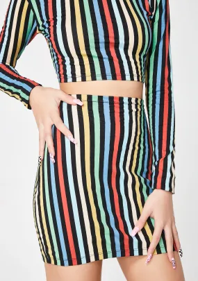 Rainbow Stripe Kimmy Skirt-