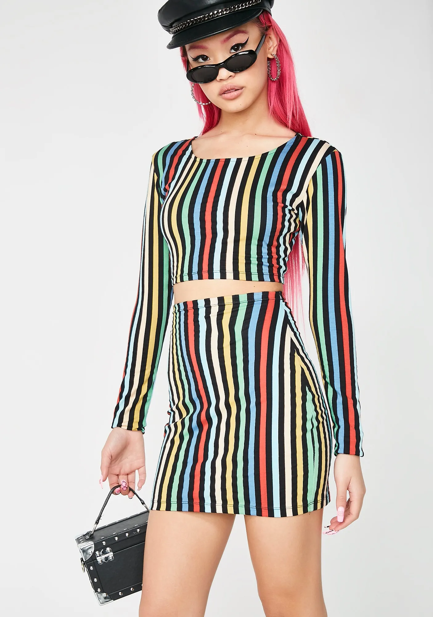 Rainbow Stripe Kimmy Skirt-