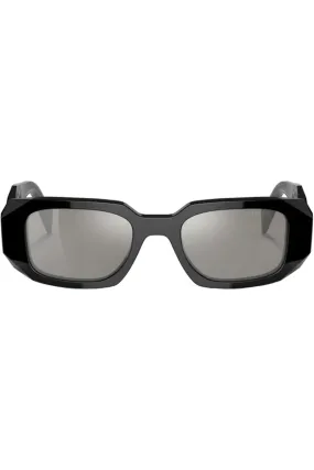 Rectangular Geometric-Temple Sunglasses